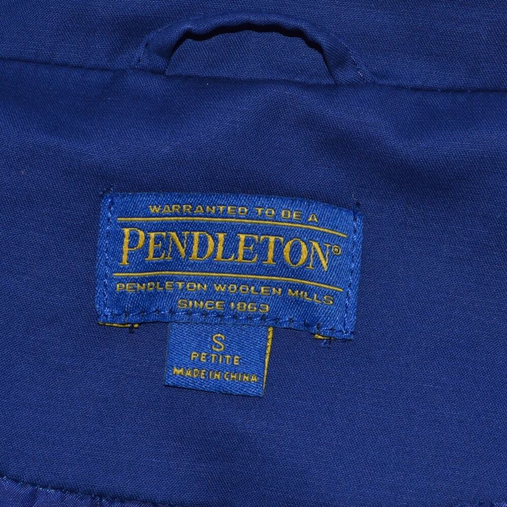 Pendleton Rain Jacket Pea Coat Size SP Blue - Picture 3 of 4